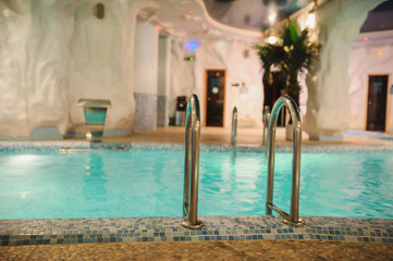 the interior of the aquazone in a spa salon, swimming pools