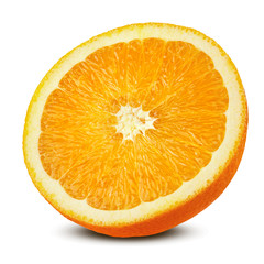 half orange isolated