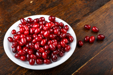 dogwood in a plate on the table