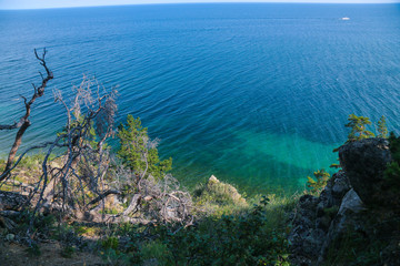 Fototapeta na wymiar Blue Baikal lake
