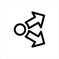 Share icon with trendy flat line style icon for web site design, logo, app, UI isolated on white background. vector illustration eps 10