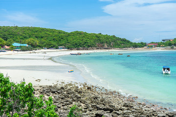 Tien Beach at Koh Larn off the coast of Pattaya Island in Thailand.