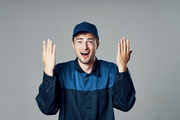 young man with hands on his head