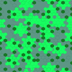 Fototapeta na wymiar Seamless pattern created by many hexagons set to background