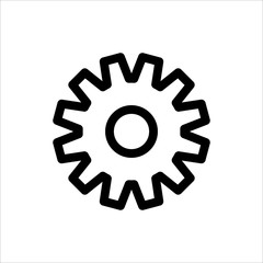 Gear icon. symbol of Setting or Configuration with trendy flat line style icon for web site design, logo, app, UI isolated on white background. vector illustration eps 10