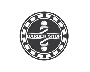 barber shop icon logo vector icon