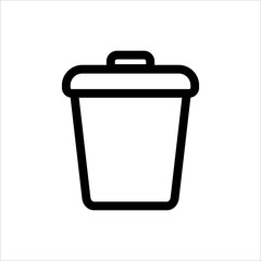 Trash can icon. symbol of Delete or Remove with trendy flat style icon for web site design, logo, app, UI isolated on white background. vector illustration eps 10
