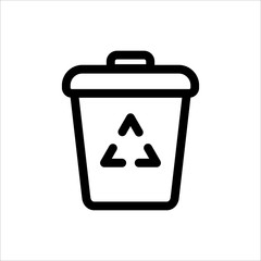 Trash can icon. symbol of Delete or Remove with trendy flat style icon for web site design, logo, app, UI isolated on white background. vector illustration eps 10
