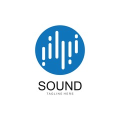 Sound wave graphic design template vector isolated illustration 