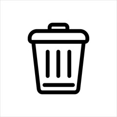 Trash can icon. symbol of Delete or Remove with trendy flat style icon for web site design, logo, app, UI isolated on white background. vector illustration eps 10