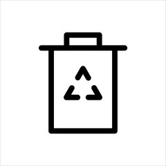 Trash can icon. symbol of Delete or Remove with trendy flat style icon for web site design, logo, app, UI isolated on white background. vector illustration eps 10
