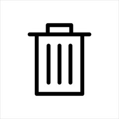 Trash can icon. symbol of Delete or Remove with trendy flat style icon for web site design, logo, app, UI isolated on white background. vector illustration eps 10
