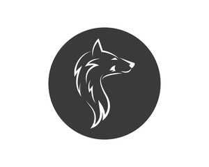 Wolf Logo icon vector illustration design