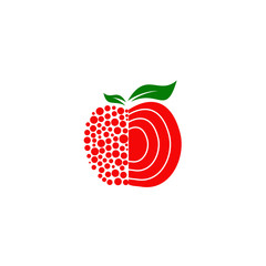 Apple logo design illustration template