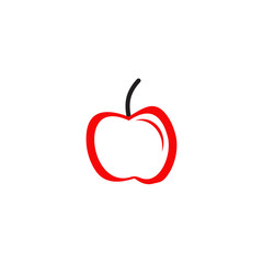 Apple logo design illustration template