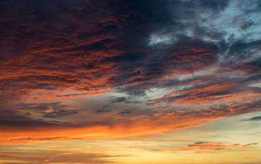 sky on sunset summer