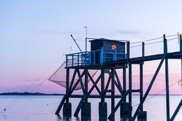FOURAS (Charente Maritime, France), maison de pêcheur sur pilotis ou Carrelet
