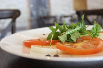 tomato, mozzarella and basil salad