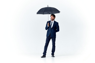 business man with an umbrella