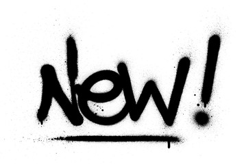 graffiti new word sprayed in black over white © johnjohnson