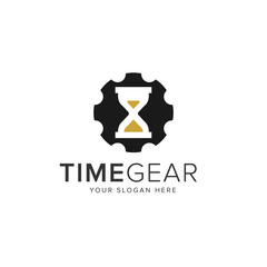 Time Gear Logo Vector Icon