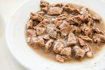 Traditional turkish food is kavurma (roasted meat)