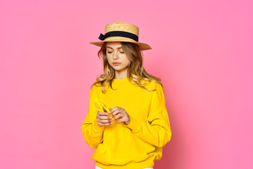 portrait of girl in a hat