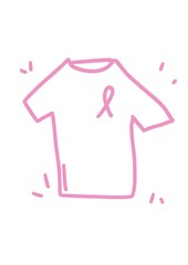 Outline web icon - breast cancer, pink ribbon, medicine for your design. healthcare medical doodle sketch lines