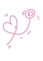 Outline web icon - breast cancer, pink ribbon, medicine for your design. healthcare medical doodle sketch lines