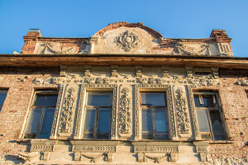 Rybinsk. Yaroslavl region, an old merchant's house at the intersection of Sovetskaya street and Radishchev street.