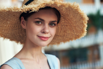 portrait of young woman in hat