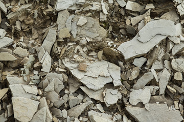 Gray coarse rock formations