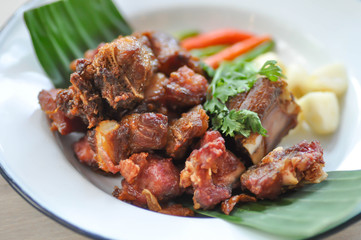 fried pork rib, deep fried fried pork rib