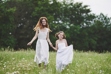 mother and daughter in the park