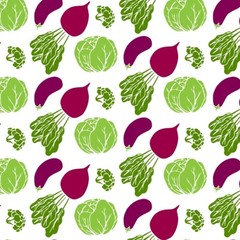 Vegetable Hand Drawn Vector Background