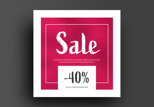Sale Post Layout with Red Foil