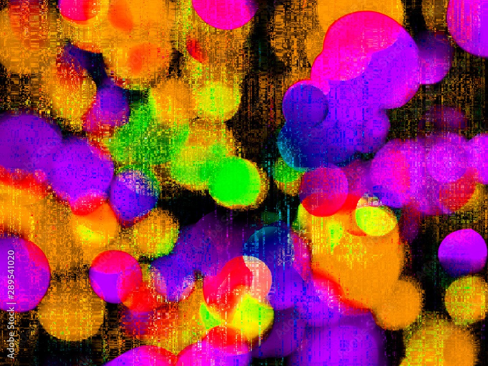 Poster a grungy festive party bokeh in abstract design for use as a party backdrop