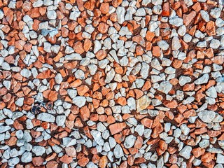 Orange and white gravel texture