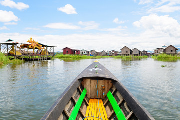 floating village at inle lake, myanmar