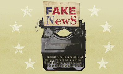 concept illustration of fake news press D