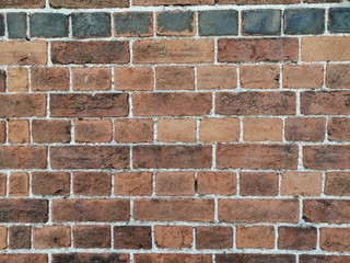 Old red and black brick wall background