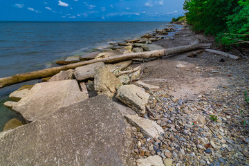 Fototapeta na wymiar Lake Erie Coastline, Rube's Landing, Ohio