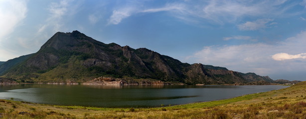 Eastern Kazakhstan. Around the mountains of Bayanaul are three beautiful lakes, one of which is the lake Toraigyr.