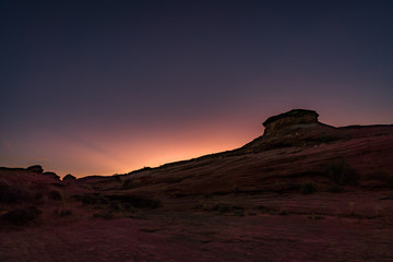 Sunset in the desert surrounding Page Arizona USA