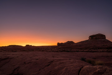 Fototapeta na wymiar Sunset in the desert surrounding Page Arizona USA