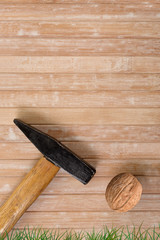 Hammer and Walnut Tabletop