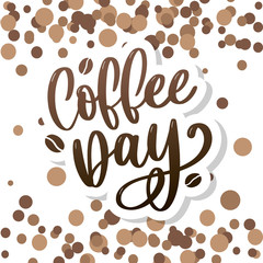 1 October International coffee day Logo. World Coffee day Logo Icon vector illustration on white background.