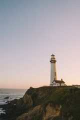 Pigeon Lighthouse sunset California Highway 1