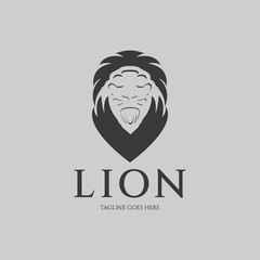 Lion logo design template. Vector illustration
