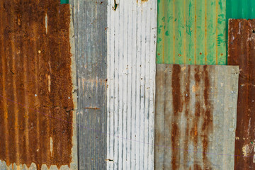 Rust occurs at old iron pattern background.